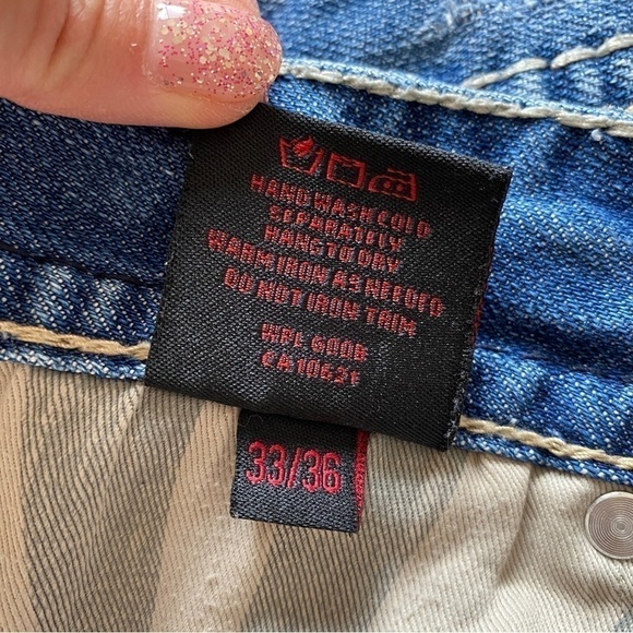 Rock & Roll Cowboy Double Barrel Relaxed Straight Leg Jeans Mens 33X36 - Picture 12 of 14